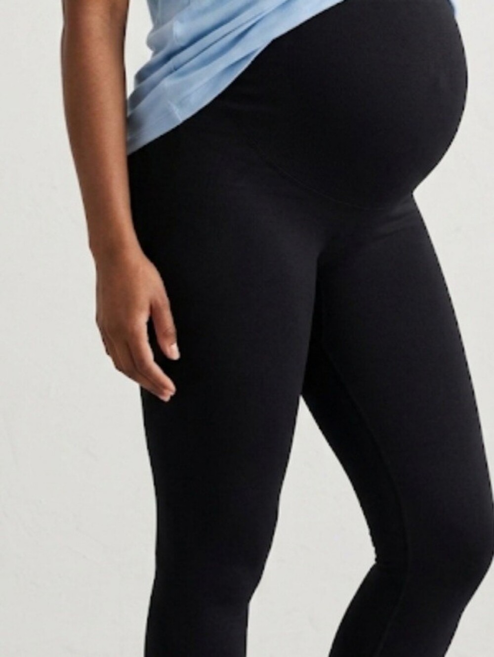 Blanqi Everyday Womens Maternity Full Panel Black Support Leggings Size XL